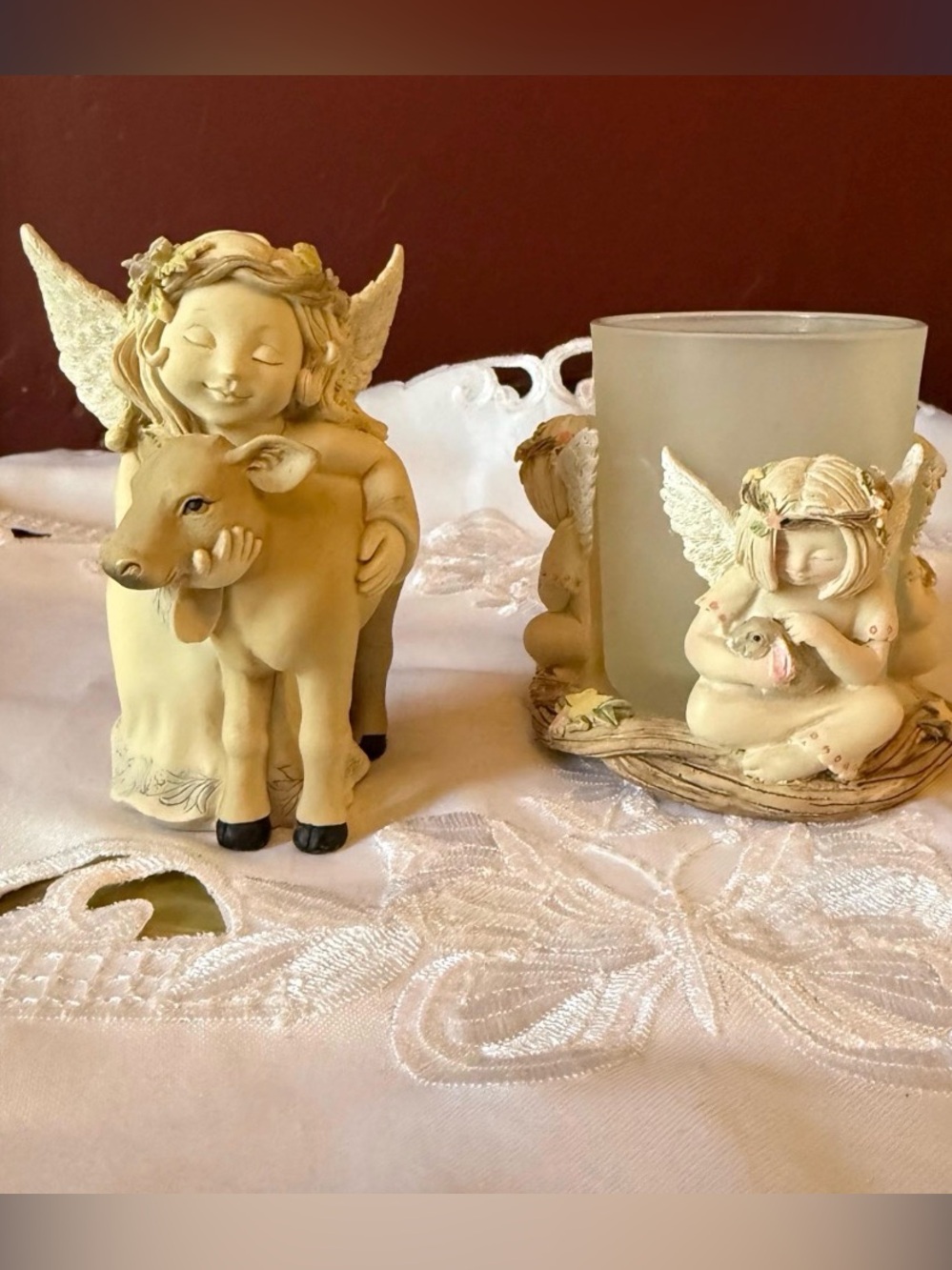 Little Blessings Angels figurine Circle candle holder Calf Bunny Seagull Studios